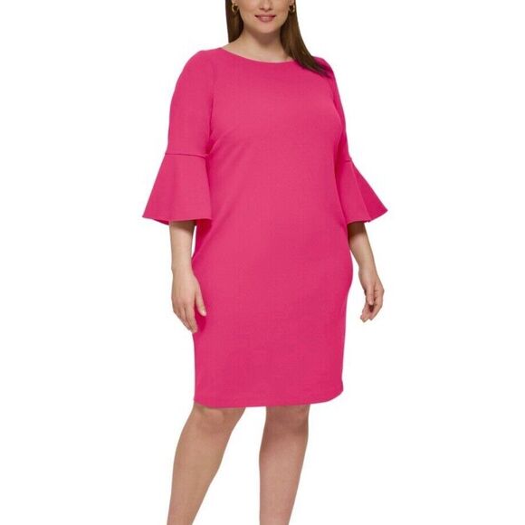 Calvin Klein Pink Long Sleeve Dress - Picture 1 of 12